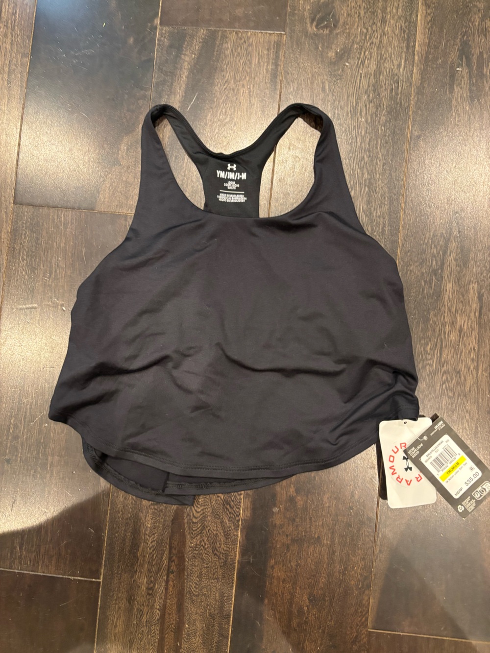 Under Armour Black Racerback Tank with built in Bra